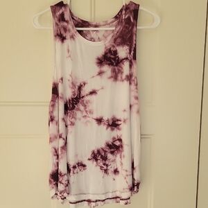 NWT AEO Soft & Sexy Tank Large Purple and White Tie-Dye Tank Top American Eagle
